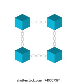 block chain business technology concept digital