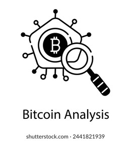 Block chain Currencies Linear Icon 

