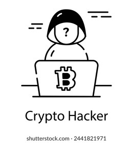 Block chain Currencies Linear Icon 

