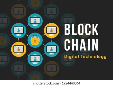 Block Chain Digital Technology, Network of crypto data concept, the future of , security tech system
