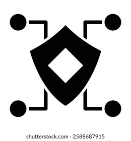 Block Chain Glyph Icon Design For Personal And Commercial Use