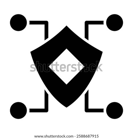 Block Chain Glyph Icon Design For Personal And Commercial Use