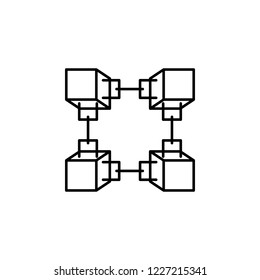 block chain icon. Element of block chain icon for mobile concept and web apps. Thin line block chain icon can be used for web and mobile