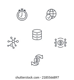 Block chain  icons set . Block chain  pack symbol vector elements for infographic web