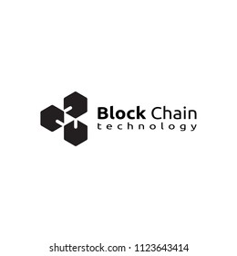 Block chain logo design. Crypto currency mining icon. Bitcoin service. 