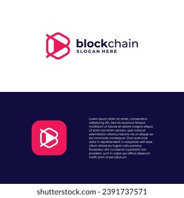 Block chain Logo Design. Cryptocurrency Vector Template.