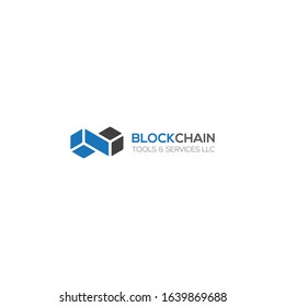 Block chain logo design vector for technology