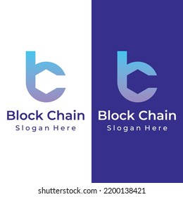 Block chain logo design.Geometric block chain with hexagons, modern technology box. Block chain for business, technology and data sign.