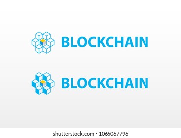 Block chain logo or icon design - vector blockchain template