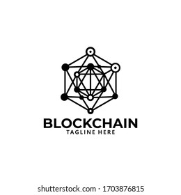 block chain logo icon vector isolated