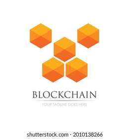
Icono de la tecnología de logotipo de la cadena de bloques. Símbolo moderno vector digital. Inspiración en el diseño del logotipo de la empresa.