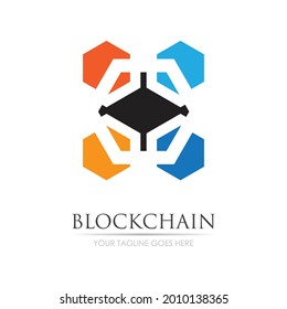 
Block Chain Logo Technology Icon. Digital Vector Modern Symbol. Company Logo Design Inspiration.