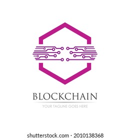 
Block Chain Logo Technology Icon. Digital Vector Modern Symbol. Company Logo Design Inspiration.