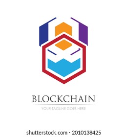 
Block Chain Logo Technology Icon. Digital Vector Modern Symbol. Company Logo Design Inspiration.