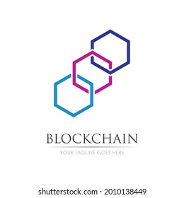 
Block Chain Logo Technology Icon. Digital Vector Modern Symbol. Company Logo Design Inspiration.