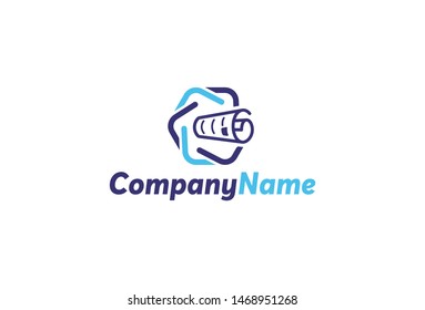 Block chain logo template. Isolated on white background. 