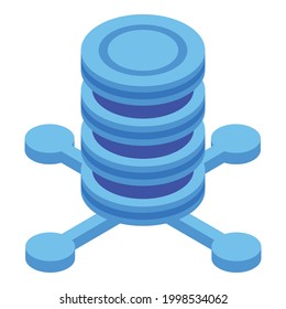 Block chain server stack icon. Isometric of Block chain server stack vector icon for web design isolated on white background