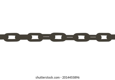 Block chain silhouette. Chain consists of network connections, leadership in business, teamwork, partnership, friendship, teamwork, prison, dependence, concept. Vector seamless vintage line pattern.