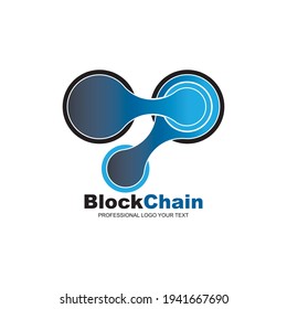 Block chain Technology Abstract Vector Sign, Symbol or Logo Template.
