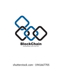 Block chain Technology Abstract Vector Sign, Symbol or Logo Template.

