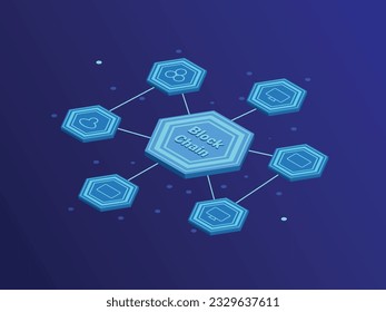 Block chain technology concept vector