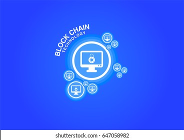 Block chain technology vector design  svg
