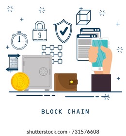 block chain tecnology concept