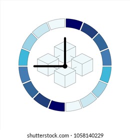 Block chain Time Icon. Vector Design Element.