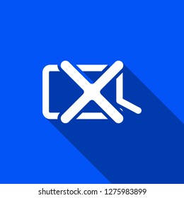 Block chat icon with shadow , sign design