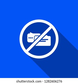 Block chat icon with shadow , sign design
