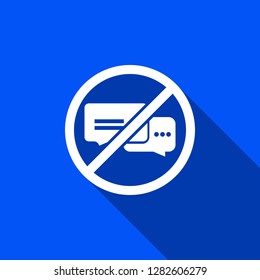 Block chat icon with shadow , sign design