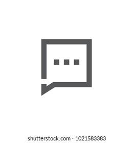 block chat outline icon