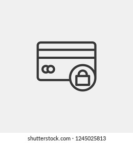 Block Check Credit Card Modern Simple Vector Icon