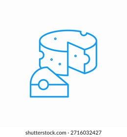 Bloque de Vector de signo de icono de queso