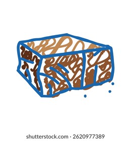 block chocolate doodle icon sketch vector. block chocolate sign. isolated symbol illustration