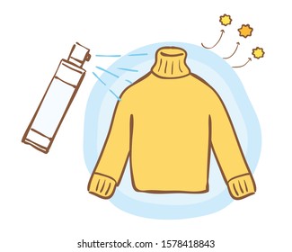 Block clothes pollen with spray