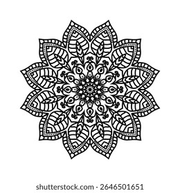 bloco colar silhueta mandala digin com fundo branco