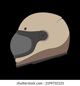 Block color helmet full face Vector Illustration, Helmet Concept, helmet vector , Vector art

