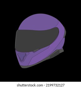 Block color helmet full face Vector Illustration, Helmet Concept, helmet vector , Vector art
