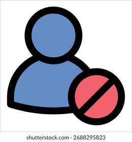 Block Contact Icon Element For Design
