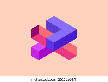 Block cube, making a graph bar letter X and R