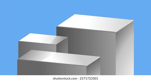 block cube podium stage 3d Abstract minimal scene mockup products display, Stage showcase. Vector geometric form.	
