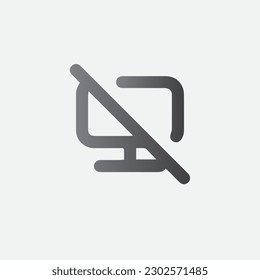 Block display Symbol Icon Vector Illustration
