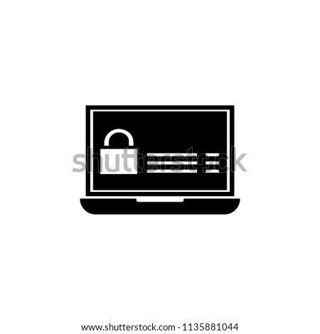 block documents in your computer icon. Element of cybersecurity icon for mobile concept and web apps. Glyph style block documents in your computer icon can be used for web on white background