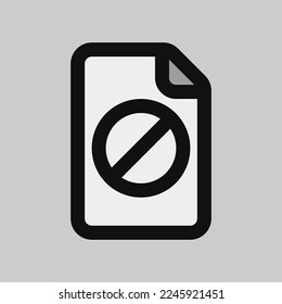 Icono de archivo de bloque en estilo de línea rellena, uso para presentación de aplicación móvil del sitio web