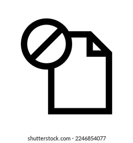 Línea de icono de archivo de bloque aislada en fondo blanco. Icono delgado plano negro sobre el estilo de contorno moderno. Símbolo lineal y trazo editable. Ilustración vectorial de trazo simple y de píxel perfecto.