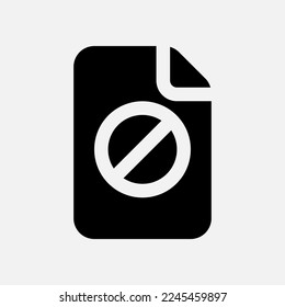 Block file icon in solid style, use for website mobile app presentation