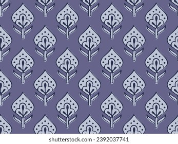 BLOCK FLORAL ALL OVER PRINT SEAMLESS PATTERN VECTOR ILLUSTRATION