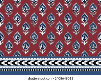 BLOCKFLORALLE GANZ AUF DRUCKSEAMLESS-PATTERN MIT GRENZVEKTORGRAFIK