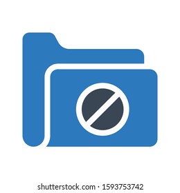 block folder vector glyph color icon 
